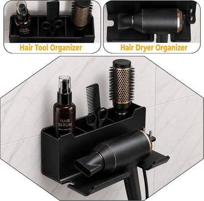 Hair Dryer Holder Wall Mounted, Blow Dryer Holder, Hair Tool Organizer