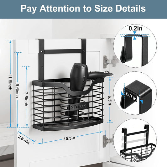 Hair Tool Organizer, Hair Dryer Holder for Bathroom Vanity Counter Cabinet