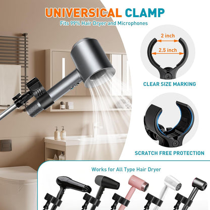 23.6–63" Adjustable Hair Dryer Stand Hands Free with Heavy Base