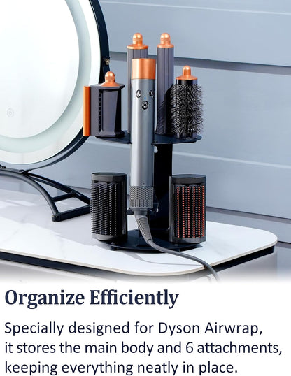 Nekuma Curling Iron Holder Attachments Compatible with Dyson Airwrap Organizer Stand on Desktop, Hair Wrap Storage Rack Accessories Wall Mounted for home / Bathroom