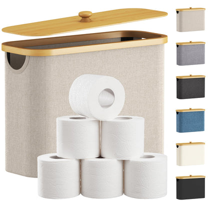 Lifewit Toilet Paper Storage Holder, Extra Large Stand Basket, 30L, White