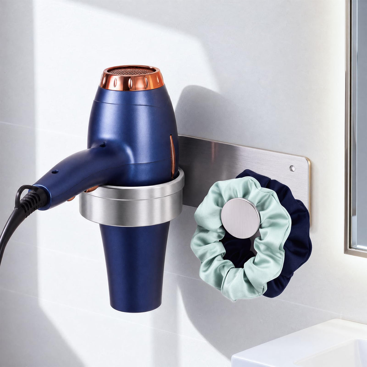 Blow Dryer Holder Wall Mounted, Self Adhesive Hair Dryer Holder