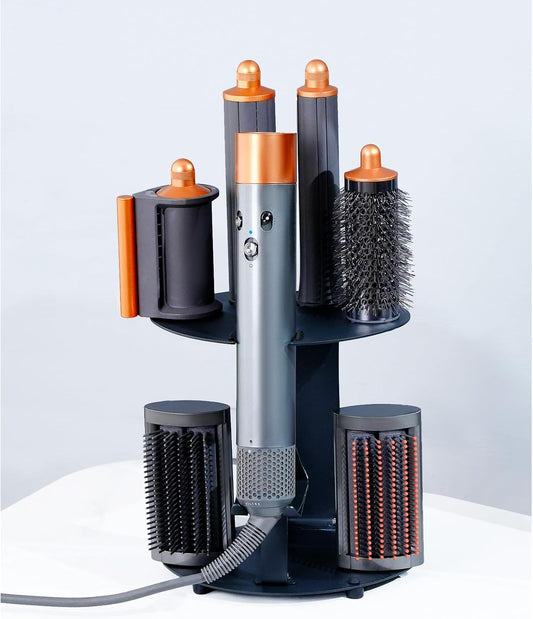 Nekuma Curling Iron Holder Attachments Compatible with Dyson Airwrap Organizer Stand on Desktop, Hair Wrap Storage Rack Accessories Wall Mounted for home / Bathroom