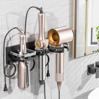 BOIVSHI Hair Dryer Holder Wall Mounted, Self-Adhesive or Drill Mount