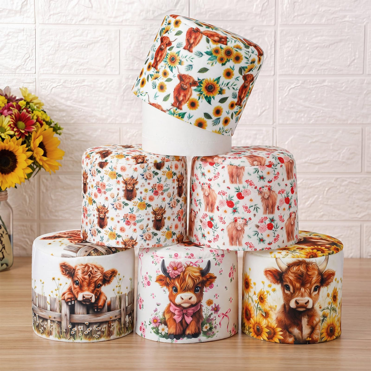 Hoolerry 6 Pcs Decorative Toilet Paper Roll Covers, Nautical