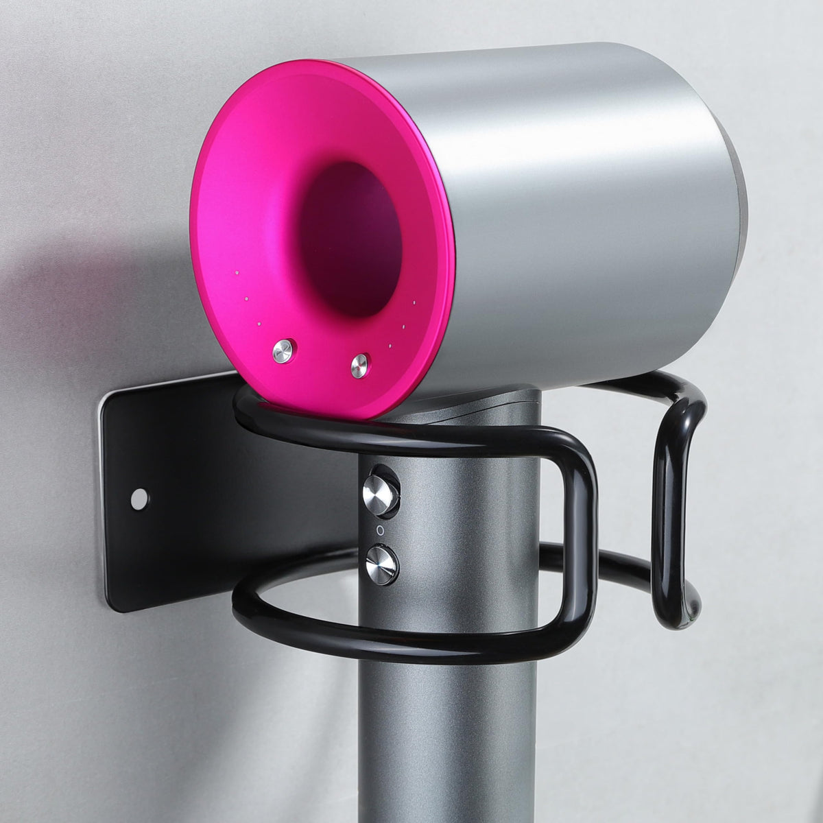 YIGII White Hair Dryer Holder - Adhesive Blow Dryer Holder/Hair Tool Organizer Bathroom Organizer Stick on Wall Mounted Multi-Functional Hair Dryer Rack for Wire Straightener, Shavers