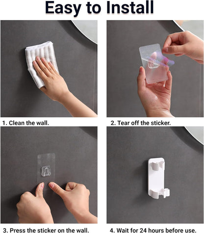 Wall-Mounted Hair Tool Organizer - Curling Iron, Straightener, and Dryer Holder for Bathroom Storage (1 Pack)