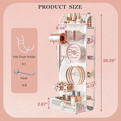 VINAEMO Hair Tool Organizer, Wall Mounted Hair Dryer Holder for Bathroom