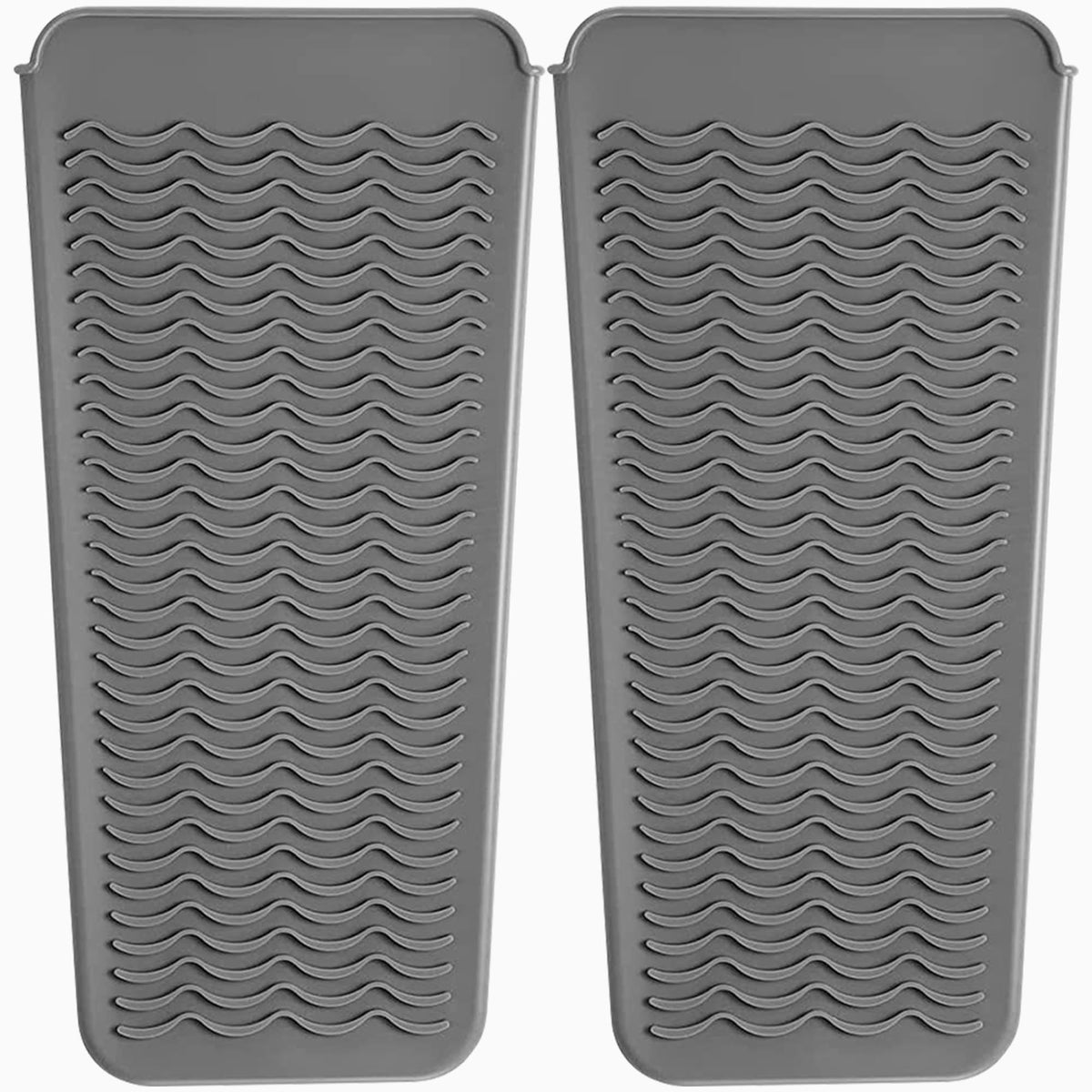 Heat Resistant Mat for Hair Tools, Silicone Heat Mat & Holder for Curling Iron, Professional Portable Travel Flat Iron Mat Pad Pouch Case Cover for Countertop