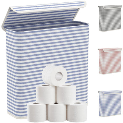 Lifewit 22L Bathroom Toilet Paper Storage Basket with Lid, Gray