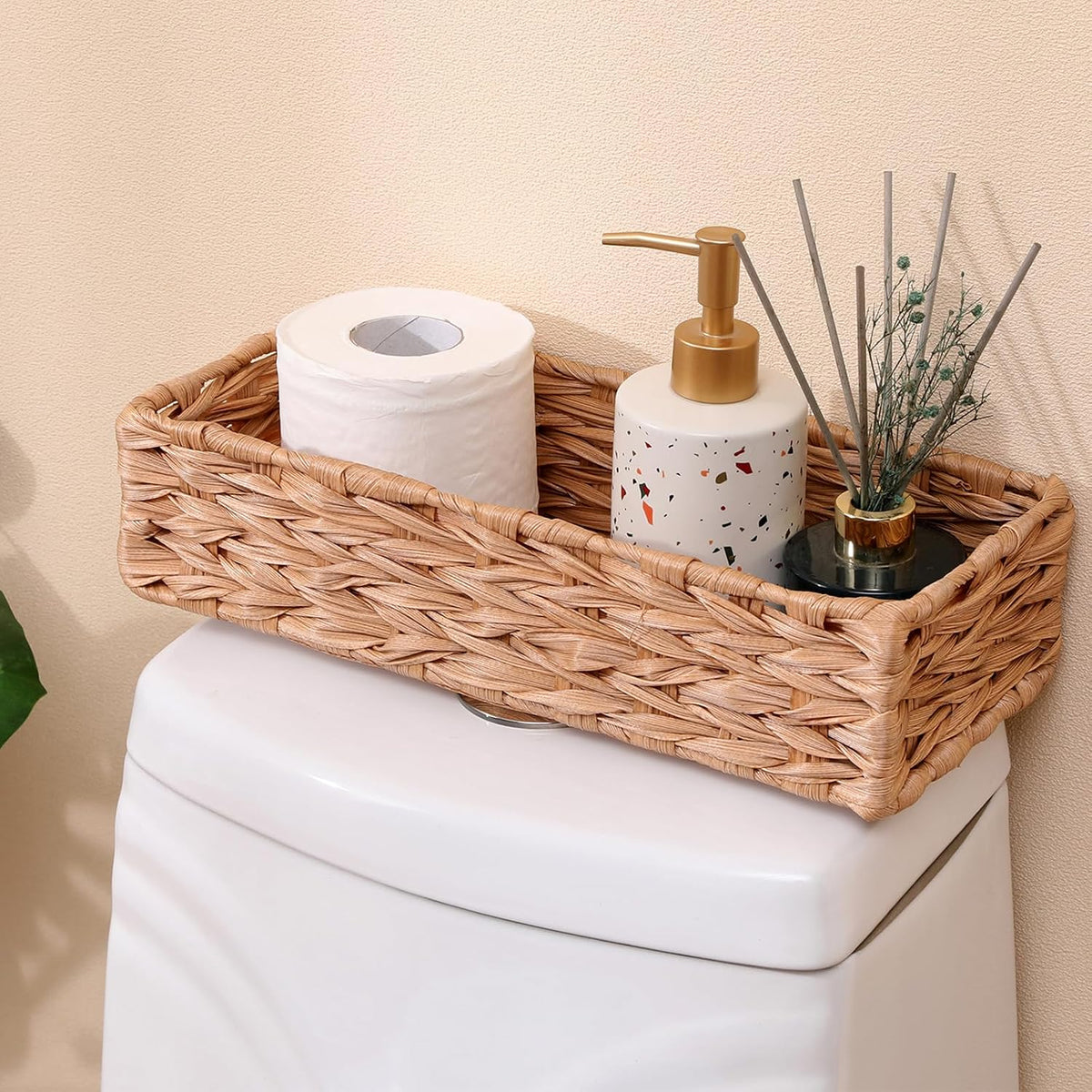 Handwoven Tissue Holder Boxes,Toilet Paper Holders Storage Basket
