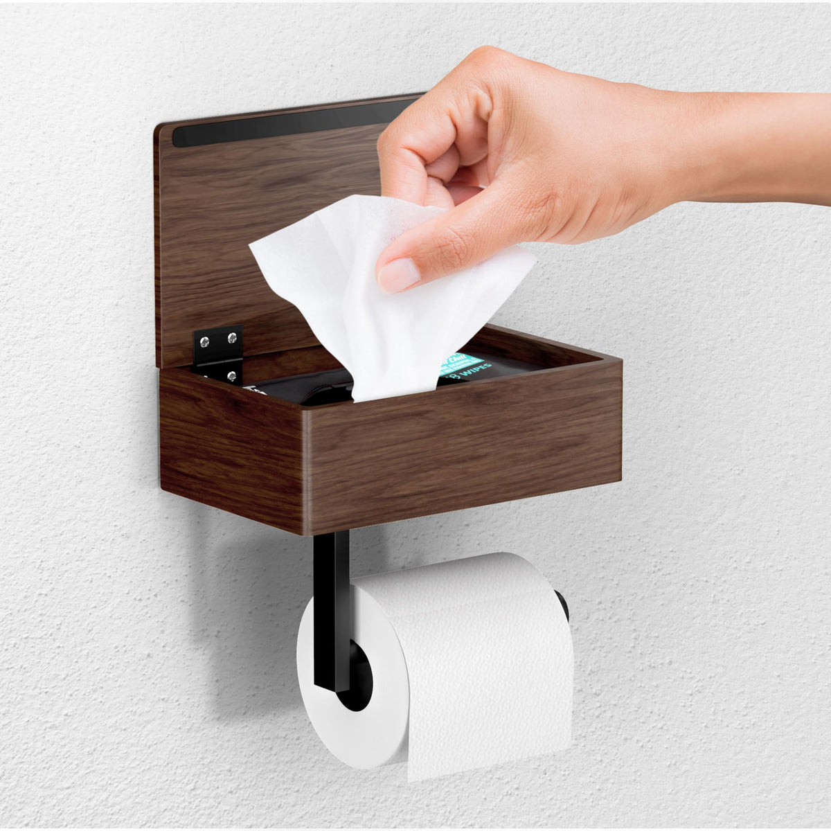 Day Moon™ - Toilet Paper Holder with Shelf & Storage - Wall Mount, Gold