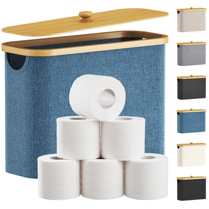 Lifewit Toilet Paper Storage Holder, Extra Large Stand Basket, 30L, White
