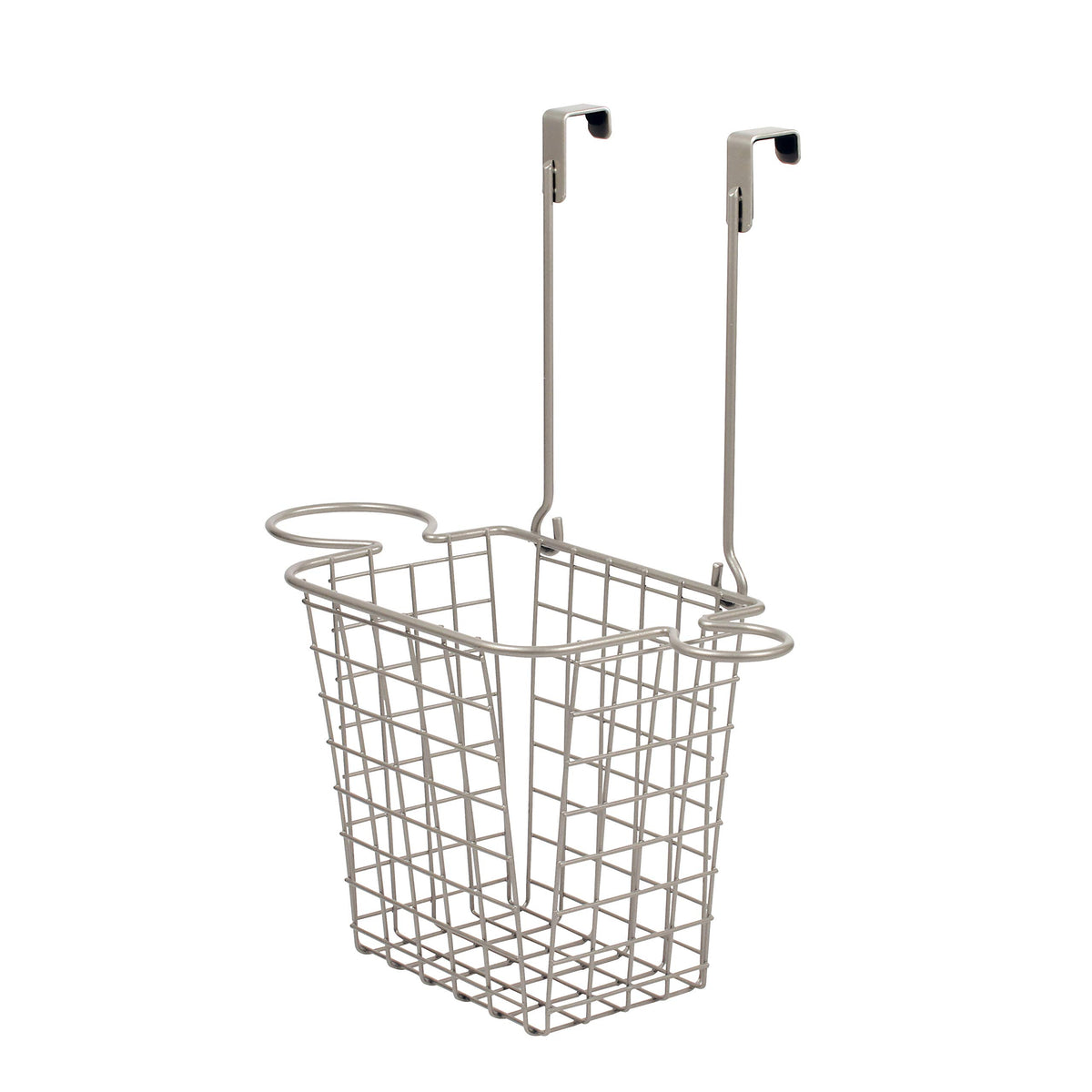 Spectrum Grid Over the Cabinet Styling Station (Satin Nickel) - Tall Bathroom & Under Sink Organizer for Hair Dryer, Beauty Tools, Accessories, & Home Essentials