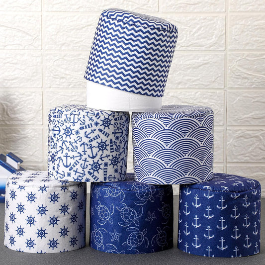 Hoolerry 6 Pcs Decorative Toilet Paper Roll Covers, Nautical