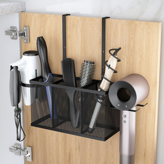 Hair Tool Organizer, Adjustable Height Hair Dryer Holder, Black