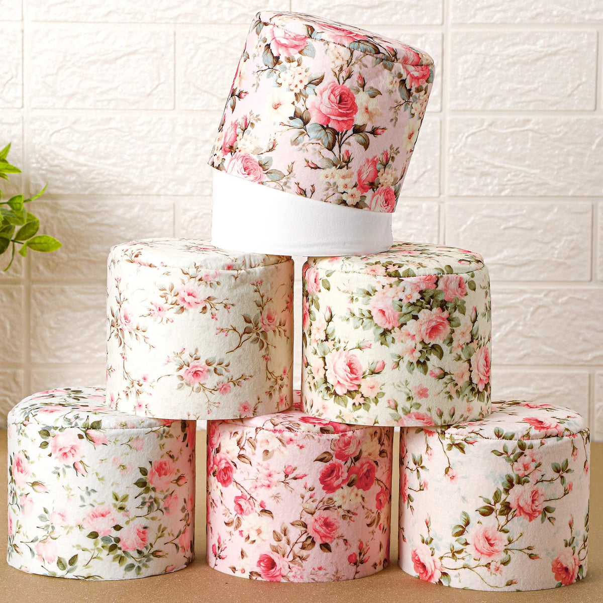Hoolerry 6 Pcs Decorative Toilet Paper Roll Covers, Nautical