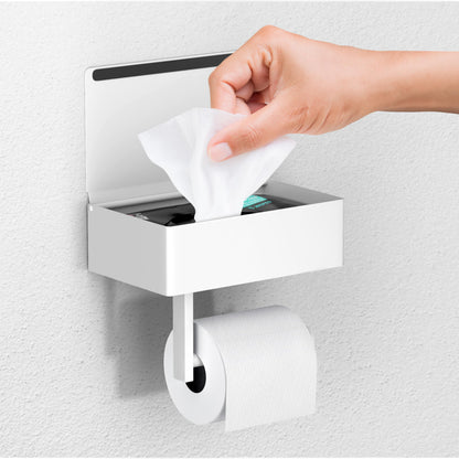 Day Moon™ - Toilet Paper Holder with Shelf - Wall Mount, Brushed Nickel