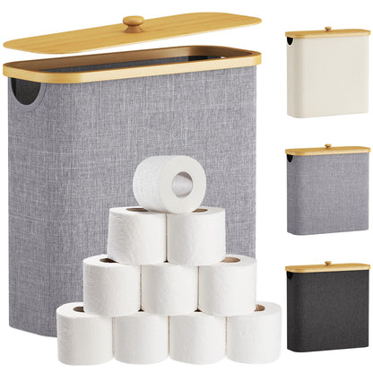 Lifewit Toilet Paper Storage Holder, Extra Large Stand Basket, 30L, White
