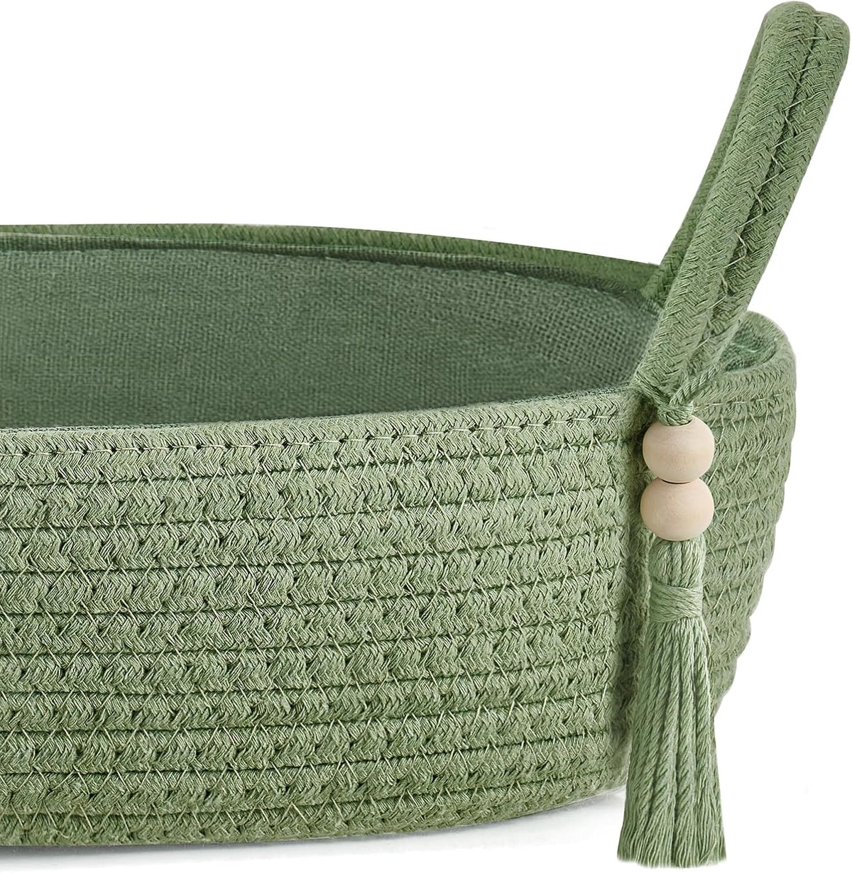 Mkono Toilet Paper Basket, Boho Bathroom Decor, Small Storage Organizer