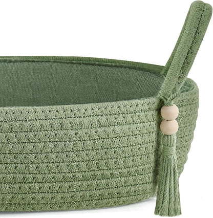 Mkono Toilet Paper Basket, Boho Bathroom Decor, Small Storage Organizer