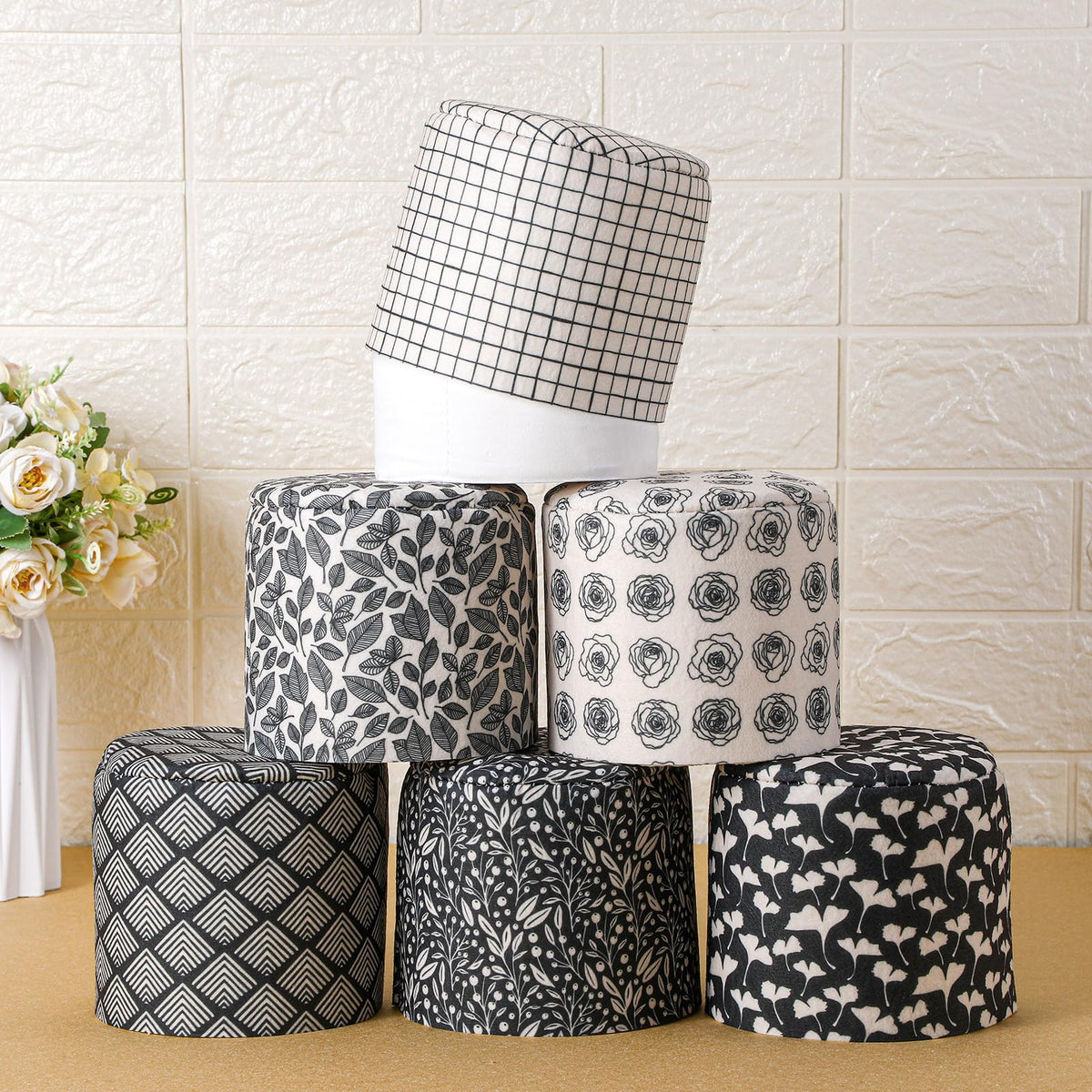 Hoolerry 6 Pcs Decorative Toilet Paper Roll Covers, Nautical