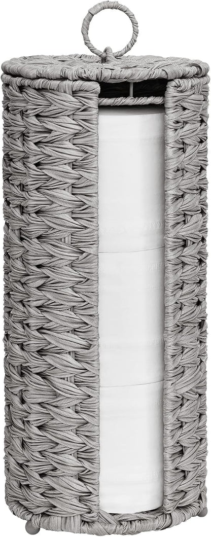 GRANNY SAYS Toilet Paper Storage with Lid, Wicker Toilet Paper Holder