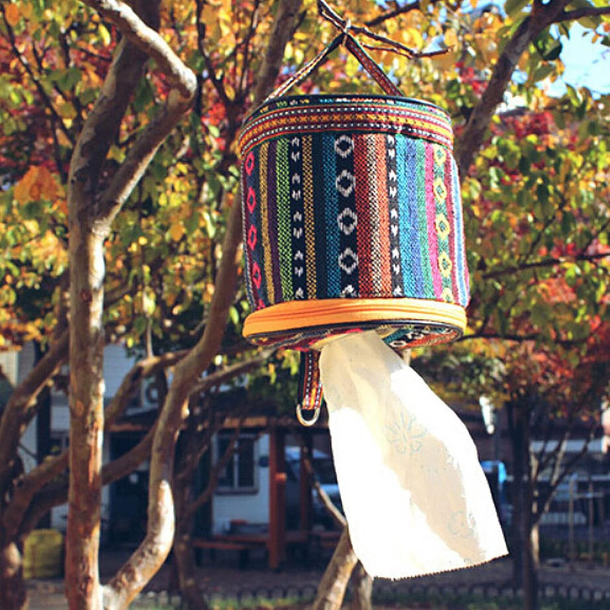 5.7x4.3in Toilet Paper Cover Camping Paper Holder with Hook