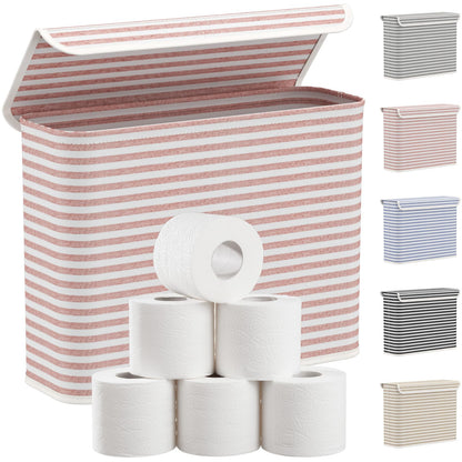 Lifewit 22L Bathroom Toilet Paper Storage Basket with Lid, Gray