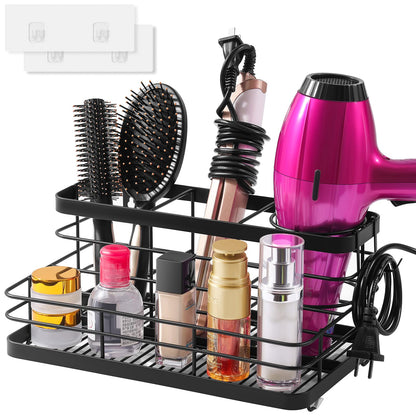 VITVITI Metal Hair Tool Organizer Shelf, Bathroom Storage Shelf Cart, Black