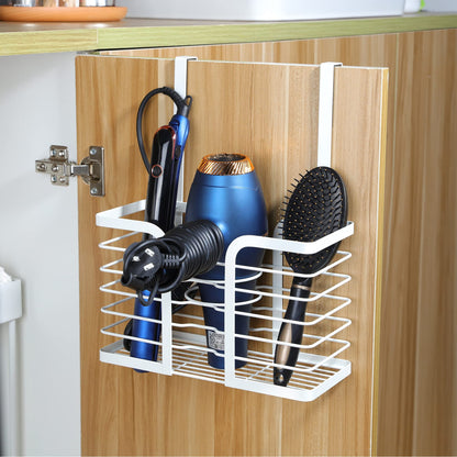 YIGII Hair Dryer Holder - Hair Tool Organizer 3-in-1 Blow Dryer Holder Adjustable Height, Bathroom Organizer Wall Mounted/Cabinet Door for Flat/Curling Irons, Hair Straighteners