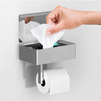 Day Moon™ - Toilet Paper Holder with Shelf & Storage - Wall Mount, Gold