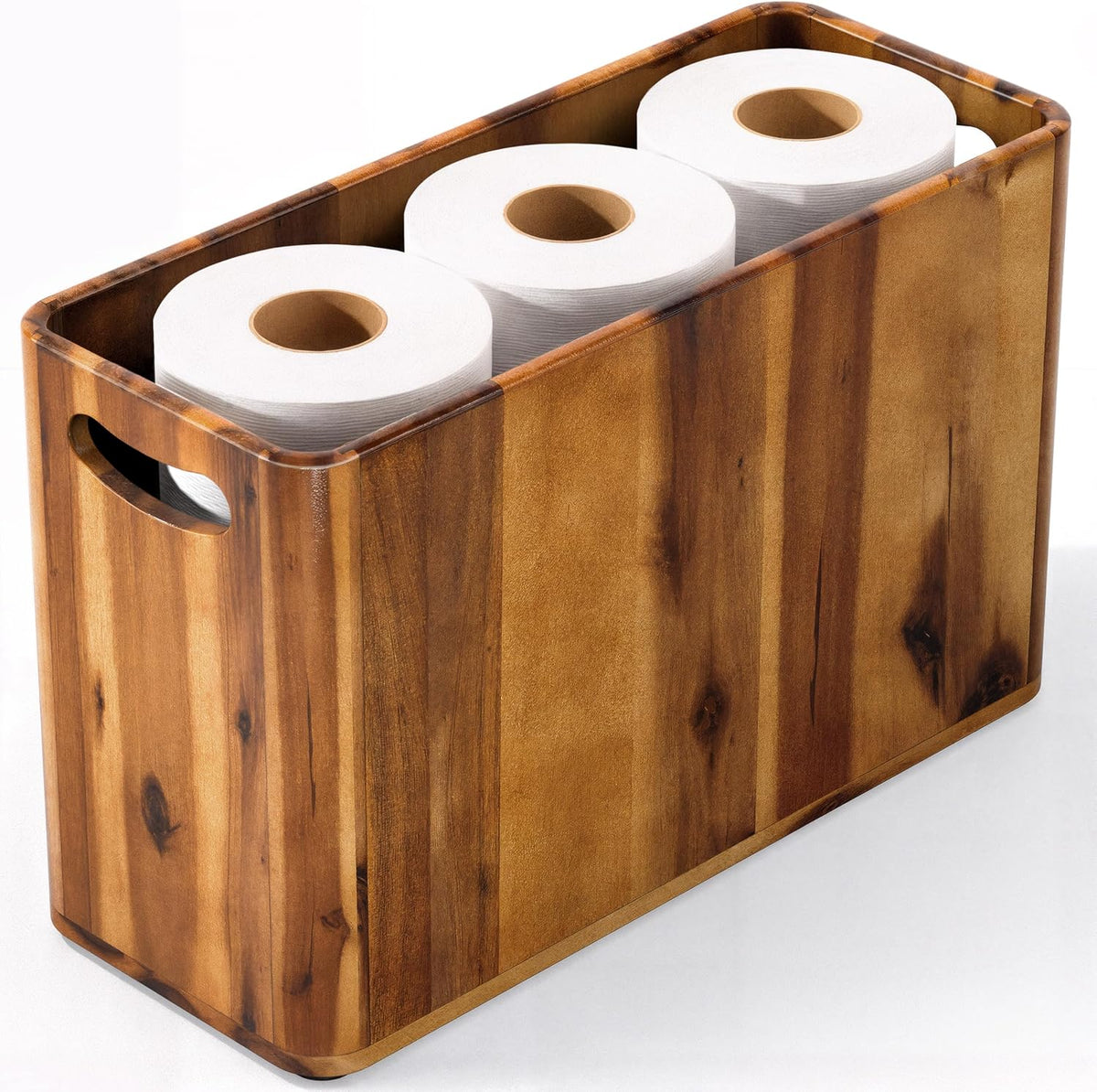 TIDITA 4-Gallon Toilet Paper Storage with Handles, Fit 6 Mega Rolls