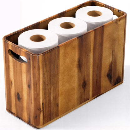 TIDITA 4-Gallon Toilet Paper Storage with Handles, Fit 6 Mega Rolls