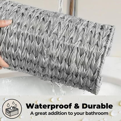 GRANNY SAYS Toilet Paper Storage with Lid, Wicker Toilet Paper Holder