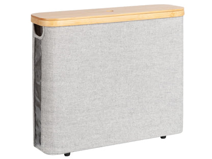 StorageWorks Toilet Paper Storage Basket with Bamboo Lid & Window